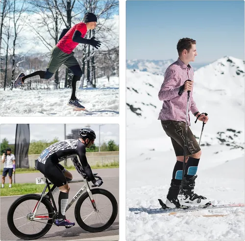 Vista 5 de Merino Wool Ski Socks Cold Weather Socks for Snowboarding Snow Winter Thermal Knee-high Warm Socks Hunting
