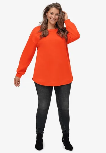 Vista 6 de Ellos Sudadera tipo túnica con mangas tipo blusón de talla grande para mujer