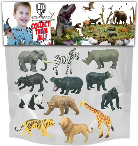 Vista 8 de 12 piezas de mini juguetes africanos de animales salvajes para niños, figuras realistas del mundo de safari, figuras de animales, juguete ideal