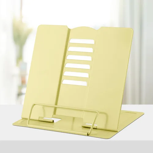 Vista 11 de Honagu Soporte de metal para libros de escritorio, soporte para libros para leer manos libres, soporte ajustable para documentos de libros