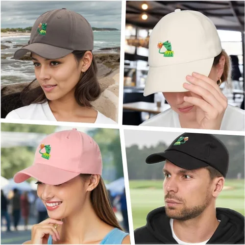 Vista 12 de Gorra de béisbol bordada Kermit The Frog ajustable, unisex, clásica, para papá