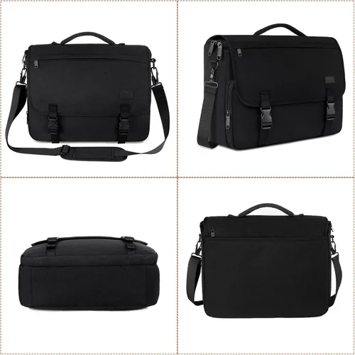 Vista 5 de MATEIN Bolsa tipo mensajero para hombres, mochila escolar para adolescentes, ligera de 17.3 pulgadas, maletín para laptop grande, bolsa cruzada