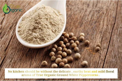 Vista 6 de True Organic Polvo de granos de pimienta blanca, 16 onzas, pimienta orgánica certificada por USDA y Kosher, granos de pimienta blanca orgánica