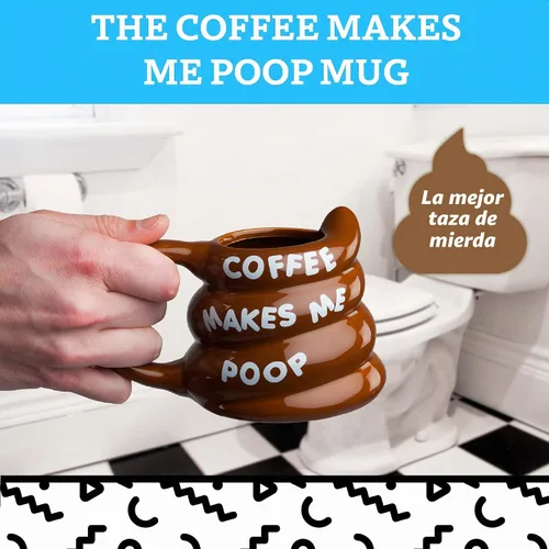 Vista 2 de Taza café, Big Mouth Toys Coffee Makes Me Poop, talla única , Marrón