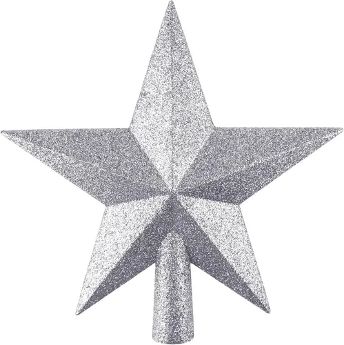 Vista 9 de FEPITO - Estrella de purpurina de 4.3 pulgadas, mini adorno para la punta del árbol de Navidad, pequeño adorno de árbol de Navidad inastillable