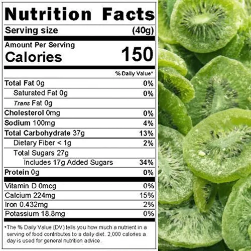 Vista 5 de Kiwi, rebanadas secas, perfectas para hornear y aperitivos, vegano, bajo en calorías, tropical, picante, delicioso, satisfactorio, fácil de usar