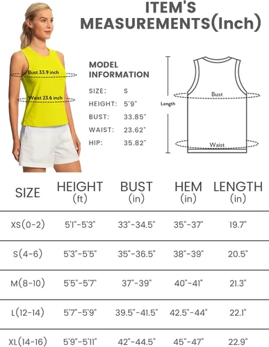 Vista 7 de Hiverlay Workout Tank Tops for Women Sleeveless Athletic Cropped Tank Top Sports Gym Muscle Running Shirts