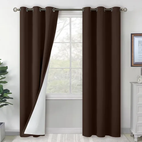 Vista 34 de BGment Cortinas opacas cortas de 30 pulgadas de largo, 2 paneles de cortinas 100% de oscurecimiento de la habitación para ventanas pequeñas