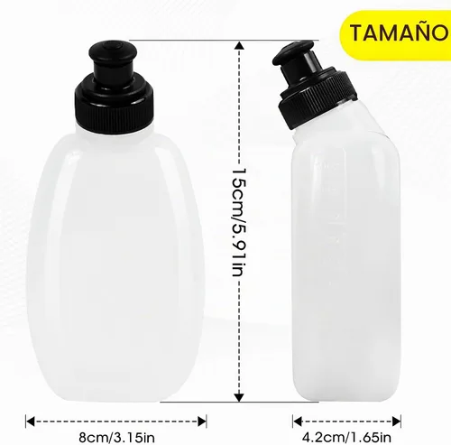 Vista 2 de GAQWOK Paquete de 2 botellas de agua para bicicleta sin BPA de 10 onzas
