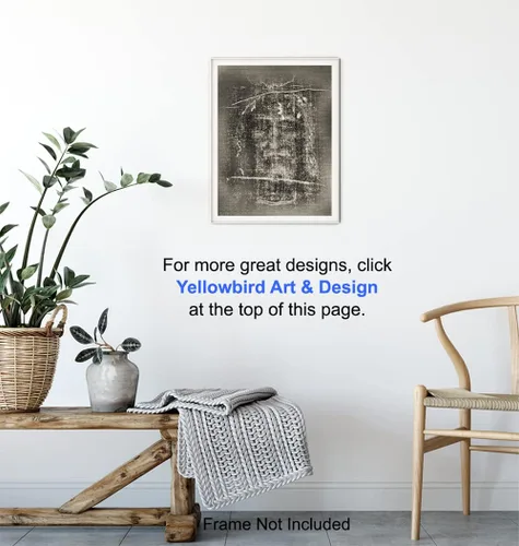 Vista 6 de Decoración de pared de Jesús - Jesucristo - Imagen de la Sábana Santa de Turín - Arte de pared con foto - Regalos católicos, decoración religiosa