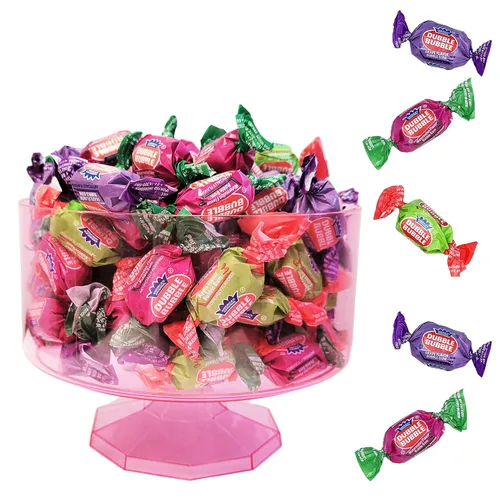 Vista 3 de Fruidles Bolas de goma de mascar de doble burbuja con sabor a frutas originales y mixtas, golosinas de bufé de caramelos, parve certificado Kosher