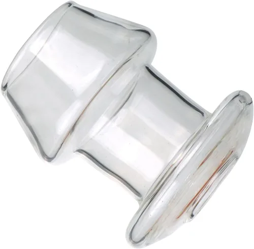 Vista 2 de Tubo de vidrio transparente hueco con tapón anal para masturbación masculina y femenina Juguetes sexuales para adultos