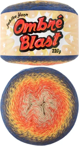 Vista 67 de JubileeYarn - Hilo Ombré Blast (7.76 oz/torta de algodón para bebé, 1 torta)