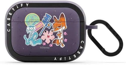 Vista 49 de CASETiFY AirPods Pro (1ª/2ª Gen) Estuche Bounce con Anillo [Colaboración Frozen] - Copo de Nieve de Anna - Taupe Mate