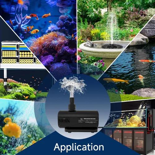 Vista 5 de AQQA Bomba de agua para acuario, bomba de retorno controlable con pantalla LCD, modo de flujo constante+modo de fabricación de ondas+modo