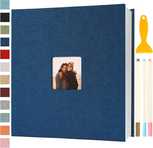 Vista 21 de Álbum de fotos autoadhesivo con páginas adhesivas para manualidades, álbumes de fotos magnéticos para fotos de 4x6, 5x7, 8x10, páginas adhesivas