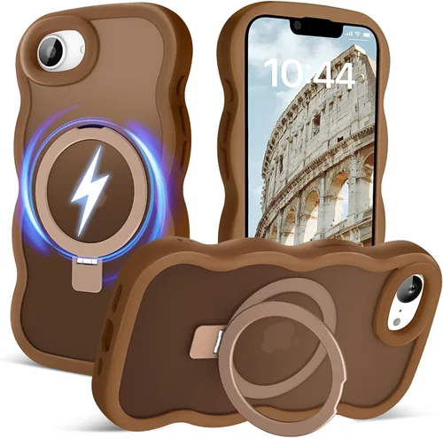 Vista 132 de Magsafe - Funda magnética para iPhone 12 Pro Max, compatible con Magsafe con marco ondulado, translúcido, mate, parte trasera dura, de silicona, a
