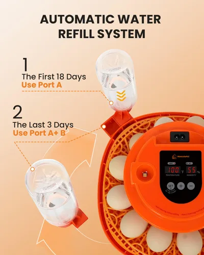 Vista 5 de Incubadora de 12 huevos con giro automático y control de humedad, incubadoras completamente automáticas con vela de huevos, kit educativo