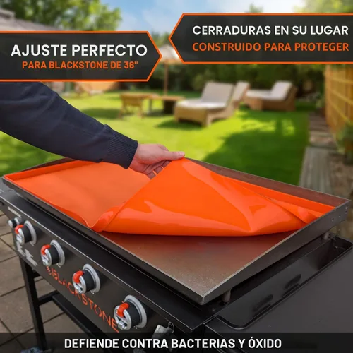 Vista 2 de Alfombrilla de silicona prémium de 36 pulgadas para parrilla Blackstone de 36 pulgadas, cubierta de silicona de grado alimenticio resistente, 91 cm