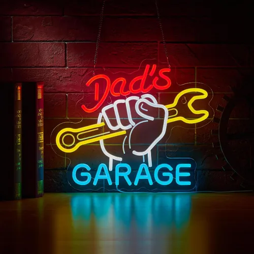 Vista 9 de 24inch Always Happy Hour Tiki Beer Bar Neon Sign for Wall Decor