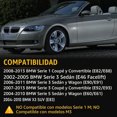 Vista 2 de Gempro Luces LED de señalización lateral blanca secuencial para BMW E84 E81 E82 E87 E88 E90 E91 E92 E93 E46 E53 X3 E83 X1 lente de humo, 2