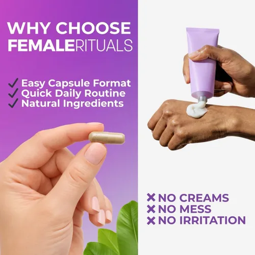 Vista 5 de Female Rituals Yoni Balance - Pastillas de ajuste vaginal con Kacip Fatimah, no necesita gel o crema de apriete, rejuvenecimiento vaginal y crema