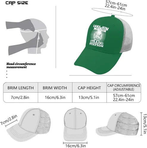 Vista 4 de Cap Take Him to The Train Station Dad Hats for Women Vintage Denim Dad Hat Adjustable
