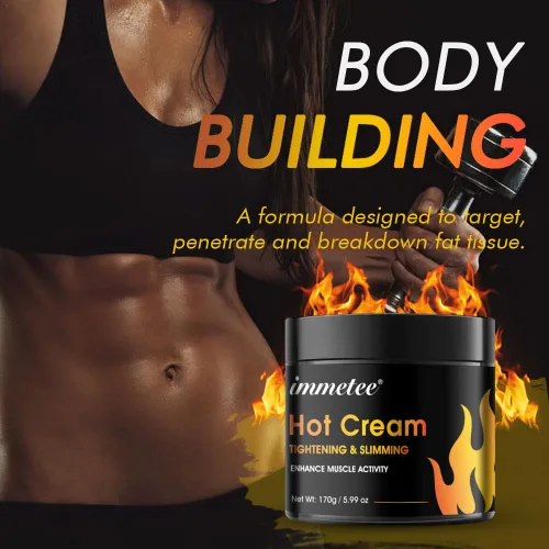 Vista 3 de Crema caliente para quemador de grasa del vientre, crema caliente para celulitis y quemador de grasa, gel para quemar grasa y sudor, potenciador