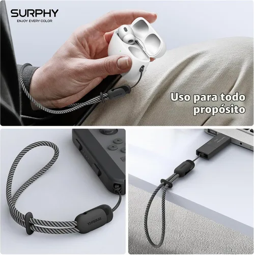 Vista 5 de SURPHY Paquete de 2 cordones para teléfono, correa de muñeca para teléfono
