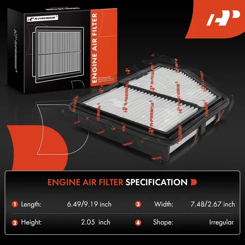 Vista 2 de A-Premium Filtro de aire de motor y cabina de 2 piezas con carbón activado compatible con Honda Civic 2016-2022 2.0L