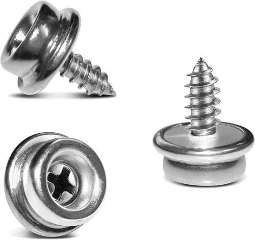 Vista 3 de YeeBeny Tornillos de acero inoxidable de grado marino para barcos de lona de 3/8 pulgadas de diámetro, broches para cubierta de barco, perno