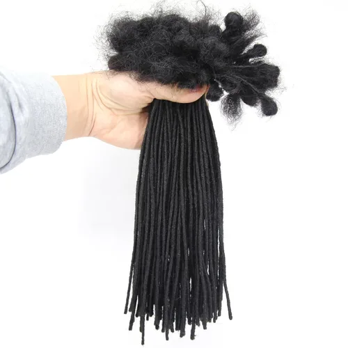 Vista 8 de Minilocs - Extensiones de rastas de 0.1 in, 100 hebras, extensiones de cabello humano rubio miel, marrón, trenzas de ganchillo