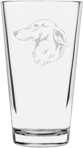 Vista 198 de Podenco Canario - Vaso de pinta de 16 onzas con temática de perro personalizado