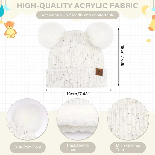 Vista 2 de Toddler Kids Winter Hats Gloves Scarfs Beanie Mittens Neck Warmer for 0 6 12 Months 1 2 3 4-8 Year Old Baby Girls Boys Gifts