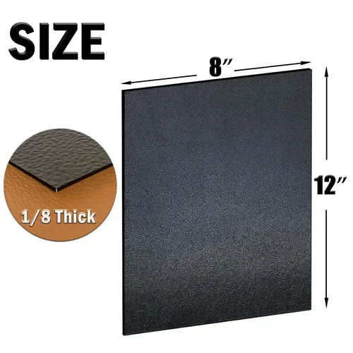 Vista 2 de Hoja de plástico ABS de 1/8 pulgadas de grosor de 8 x 12 pulgadas (paquete de 2), panel moldeable rígido negro con diferentes superficies