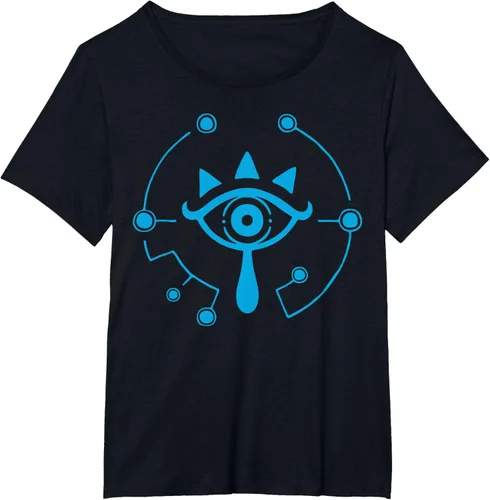 Vista 27 de Zelda Breath of The Wild Sheikah Eye Logo Camiseta Negro