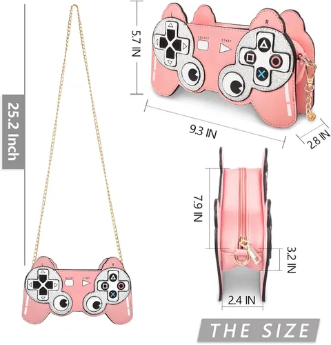 Vista 6 de Bolso bandolera en forma de Gamepad, USTYLE de moda con correa de cadena