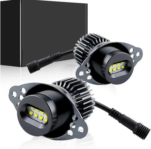 Vista 12 de H8 LED Focos de ojos de ángel con halo Compatible para BMW E60 E61 E63 E64 E70 E90 E92 E70 E71 E82 E87 E89 1 3 5 Series X5/6 Z4/7 Lámpara de xenón