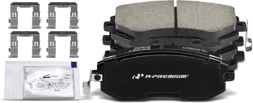 Vista 8 de A-Premium Juego de pastillas de freno delanteras de cerámica compatibles con los modelos Subaru y Saab - Outback/Legacy/Impreza 2002-2013, Forester