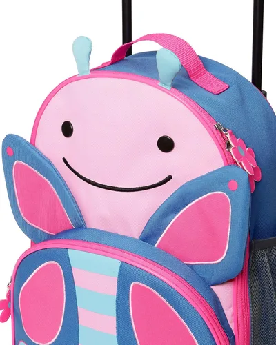 Vista 4 de Skip Hop Equipaje infantil con ruedas, zoológico, mariposa (paquete de 2)