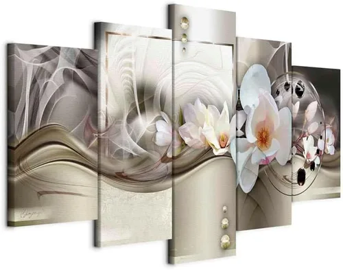 Vista 30 de Lienzo decorativo con impresión artística de diseño de orquídea de Artgeist Orquídea #01