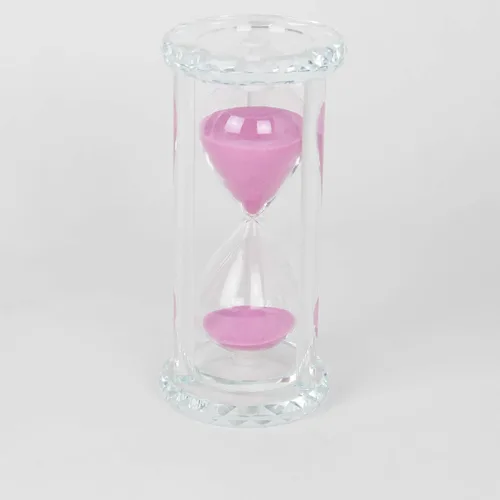 Vista 6 de Temporizador de reloj de arena de 60 minutos, temporizador de arena de cristal, superficie de tallado de diamante, reloj de arena para cocina