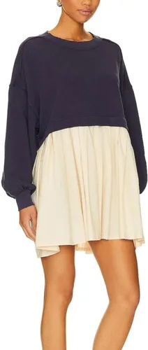 Vista 6 de Sudadera para mujer, minivestido de manga larga de gran tamaño, sin botones, sudaderas y vestidos