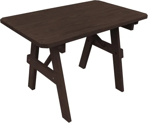 Vista 17 de Furniture Barn USA Mesa tradicional de pino tratado a presión de 4 pies, tinte de cedro mancha de cedro