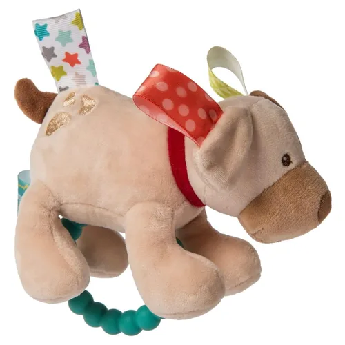 Vista 3 de Taggies - Sonajero suave para bebé con anillo para mordedor, 6 pulgadas, Buddy Dog