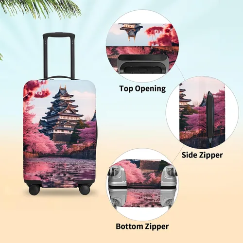 Vista 22 de URBEST Funda protectora para maleta, antiarañazos y suciedad, Otoño de vidrieras