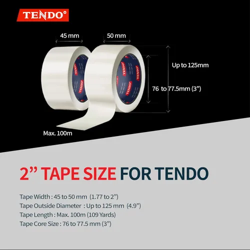 Vista 9 de Dispensador de cinta de envío resistente: TENDO° Premium Line - Dispensador Master Piece de 2 pulgadas reutilizable, reemplazable y ecológico