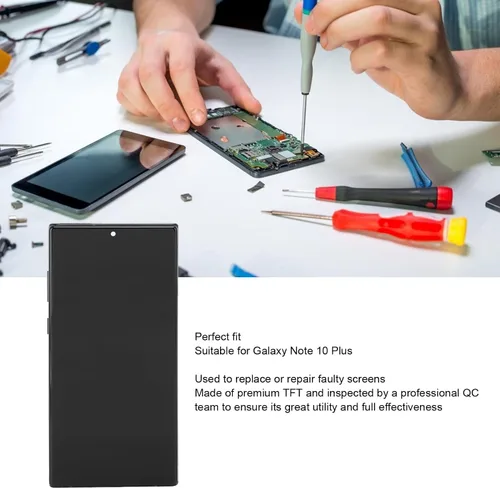 Vista 2 de Reemplazo de pantalla LCD para Note 10 Plus, pantalla TFT LCD, kit de reemplazo de pantalla Note 10 Plus, ensamblaje digitalizador con marco
