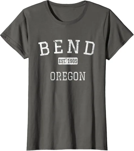 Vista 10 de Bend Oregon OR Camiseta vintage, Negro