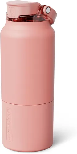Vista 55 de BrüMate Rise - Botella de agua de 25 onzas con pajita de silicona cubierta 100 % a prueba de fugas, botella de agua de acero inoxidable aislada
